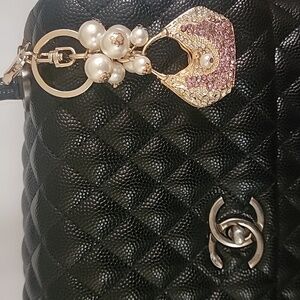 Sparkling Gold Tone, Handbag Backpack Luggage Charm,Zipper Pull,Keychain